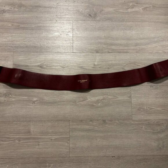 Vintage Burgundy Dolce & Gabbana Belt - Size 44 - Picture 2 of 2